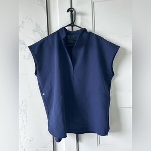 Figs Scrub Top Womens Medium blue navy Rafaela Oversized Rafaela Technical